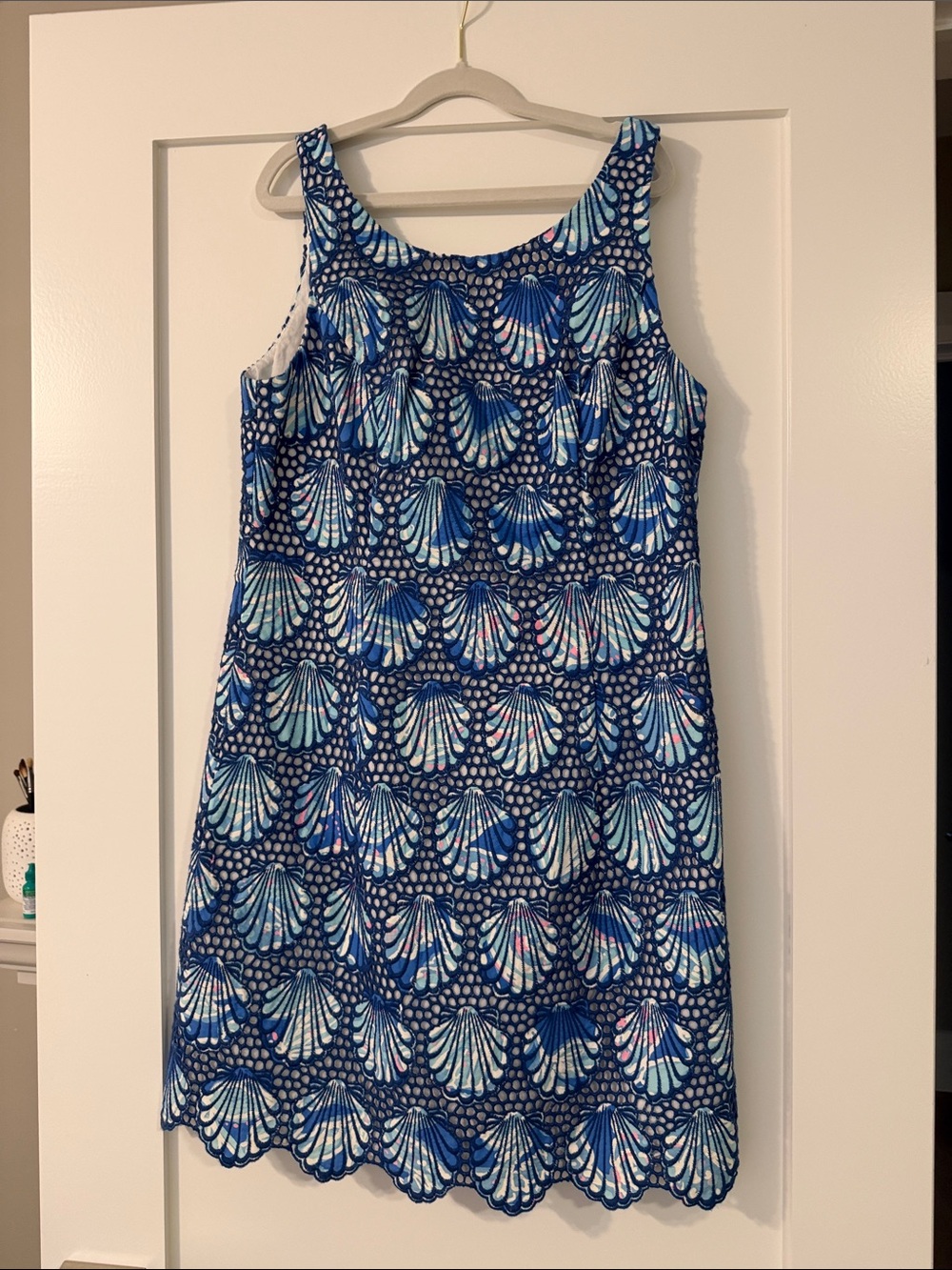 Lilly Pulitzer Women’s Blue Shell-Print Sleeveless Dress